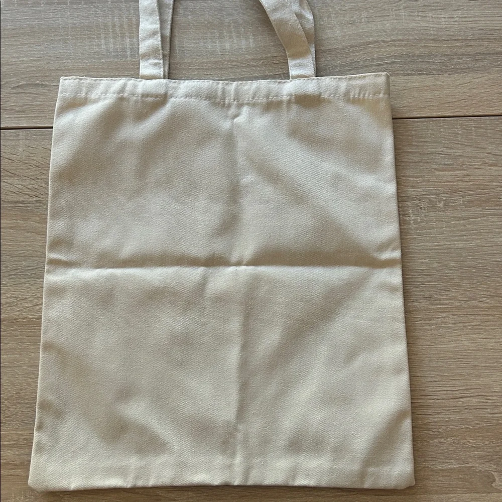 Cat-Themed Canvas Tote Bag - Black and Cream